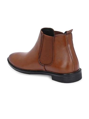 Image of AADI Men's Synthetic Leather Lightweight Comfortable Trendy Outdoor Casual Shoes Slip On Chelsea Boots