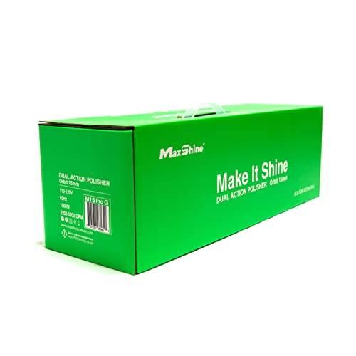 Dual Action Polisher For Car Detailing - Maxshine M15 Pro-G - Dual Action Polisher With 1000W Motor - 15Mm Throw Da Polisher - 5-Inch Backing Plate Orbital Polisher - Buffer Polisher For Car Detailing #TOP6