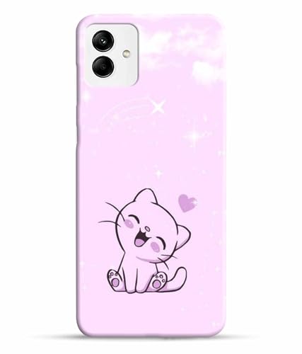 Image of Printed Hard Back Case Cover & Compatible for Samsung Galaxy M13 5G | Samsung M13 5G | Cute Cat Vector (Multicolor) - D1189
