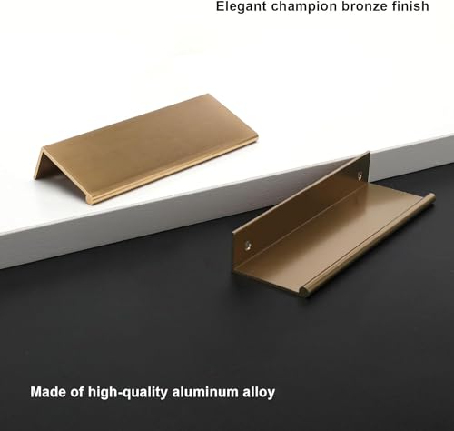 Image of Rergy 30 Pack 3 inch Cabinet Pulls Champagne Bronze Finger Pulls for Cabinets