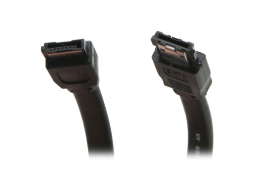 Rosewill 3.28-Feet eSATA to SATA Flat Cable, Black (RC-3.28-SATA-MM-BK)