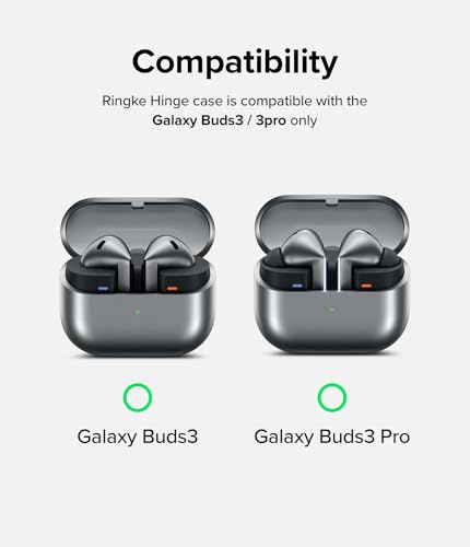 Ringke Onyx Magnetic Designed for Samsung Galaxy Buds 3 Pro & 3 & 3 FE Case [Compatible with MagSafe] Prevents Oily Smudges Feels Good in The Hand Non-Slip Cover - Black