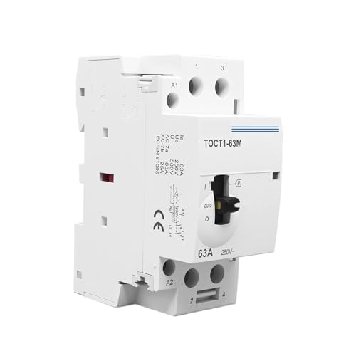 Contacteur modulaire AC TOCT1 2P 63A 220V interrupteur manuel rail DIN 2NO 1NO 1NC 2NC