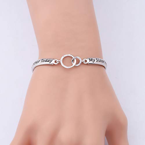 ENSIANTH Wedding Jewelry My Maid of Honor/Matron of Honor Today My Sister Forever Wedding Proposal Gift for Bridesmaid Flower Girl 5