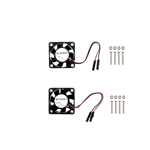 JZK 2PCS 30x30mm 2pin DC 5V mini ventilador de refrigeración silencioso con cables 3007 pequeño ventilador de refrigeración silencioso 3cm ventilador de DC sin escobillas en miniatura 5V ventilador