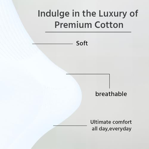 Crew Men's Socks | Pack of 4 | Formal Crew Cotton Solid Color Full Length Lightweight Casual Business Regular Sock3