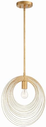 Crystorama Doral 1 Light Renaissance Gold Pendant