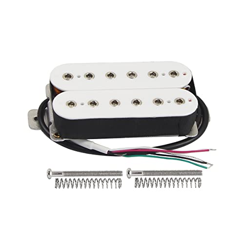 FLEOR Guitar Humbucker Pickups Double Coil Neck Pickup for Electric Guitar Pickup-White