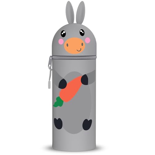 DGTSYAL 2-in-1 Weiche Federmäppchen - Kawaii Farm Silikontasche Federmäppchen, mäppchen - Stand Up, Tier Stifthalter, Stifte Mäppchen, Stifthalter Bleistifttasche Mädchen Junge