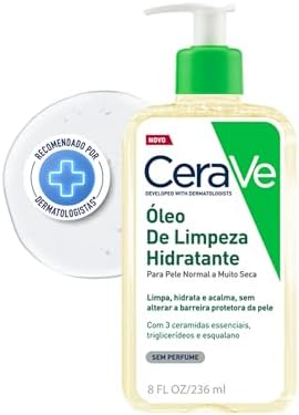 CeraVe, Óleo de Limpeza Hidratante, com triglicerídeo e esqualeno...