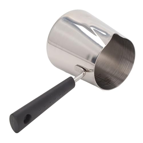 Turkish Coffee Pot, Stainless Steel Milk and Coffee Warmer Milk Butter Warmer Pot, Coffee Frothing Pitcher Saucepan Pan with Pouring Spout (6000ML)