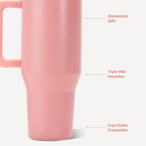 Image of HydroJug Traveler 32oz, Insulated Tumbler with Handle & Straw, Tulip