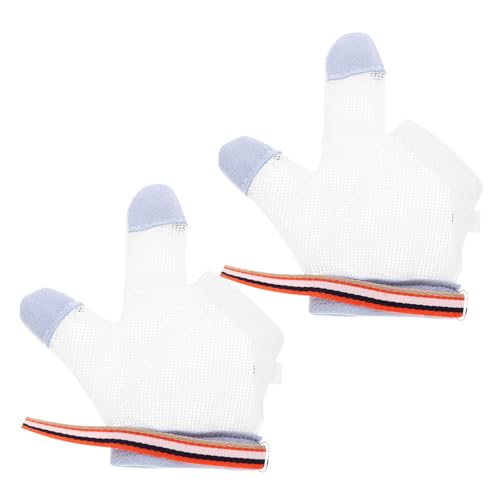 BESTYASH 1pair Teething Gloves Nylon Half-finger Mittens for Newborns Breathable Mesh Design Quick-drying for Hand-biting Prevention s