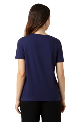Image of Van Heusen Women's Cotton Relaxed Fit Lounge T Shirt - Relax Fit, Round Neck, Short Sleeves