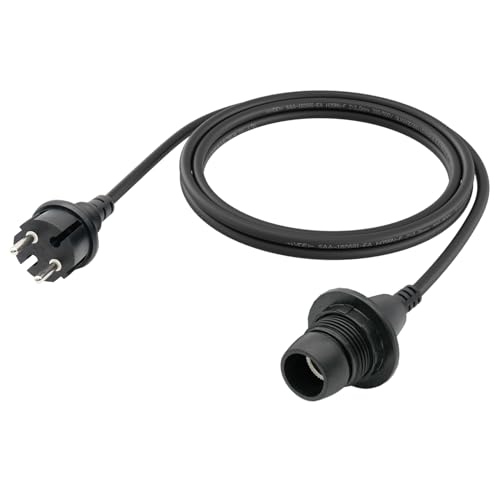 FIRMERST Douille de lampe étanche E14 avec câble d'extérieur 2,5 m IP44