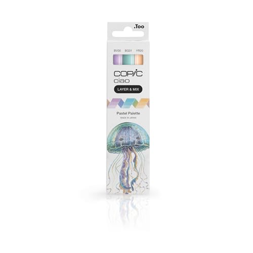 Copic Ciao Layer & Mix Set Of 3 Pens, Pastel Palette Markers, Art, Craft Colouring, Graphic, Highlighter, Design, Anime Manga, 220750301
