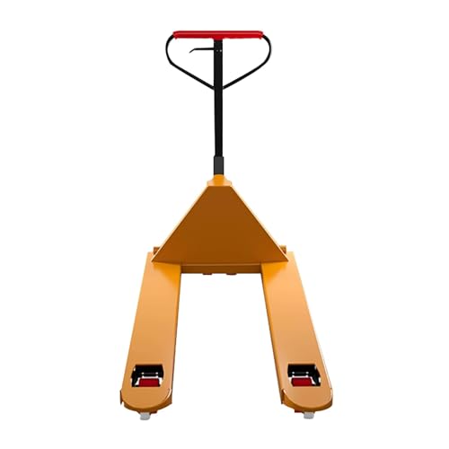 Gato hidráulico manual, carretilla de mano resistente con ruedas, capacidad de 2000 kg, compatible con la mayoría de palés para manipulación de materiales en interiores (grande)