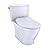 TOTO Nexus Two-Piece Elongated 1.28 GPF Universal Height Toilet with CEFIONTECT and SS234 SoftClose Seat, WASHLET+ Ready, Cotton White - MS442234CEFG#01