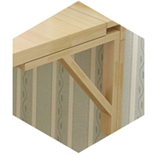 Table pliante murale en bois massif rabattable pour ordinateur - 5