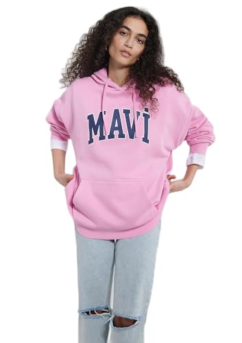 Mavi Logo Hooded Sweatshirt Blouse Femme en coton confortable
