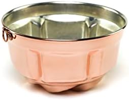 Hakart Handcrafted 5 Inch Copper Cake Mold - Small Nonstick Cake Mold, Gifts for Mom, Handmade Copper Bundt Pan, Round Copper Cake Mold