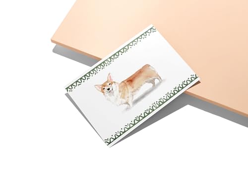 Image of Twigs Paper Pembroke Welsh Corgi Thank You Cards, 12 Dog Note Cards