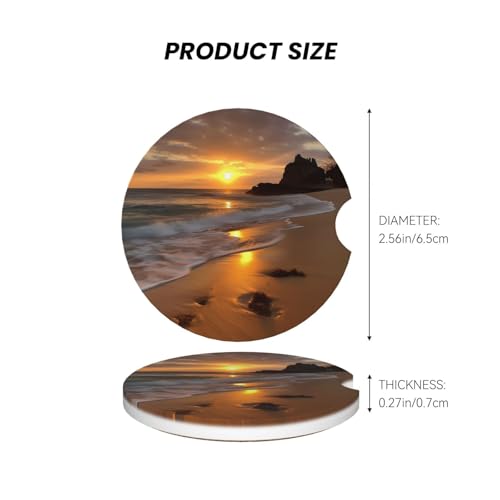 2 Pack Posavasos para Portavasos de Auto Cerámicos miniatura 3