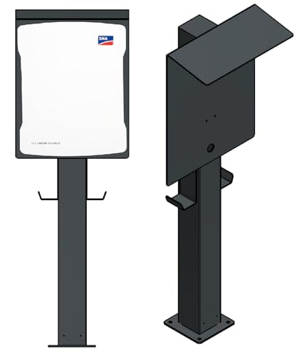 Colonne de charge - Pied de chargement - Stele, base pour SMA Business Wallbox - En acier inoxydable - Avec…