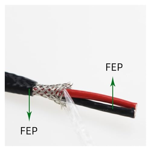 5M Ekranowany Kabel Cynowany Wysokotemperaturowy Grzejny 2/3/4 Rdzenie AFPF Fluorowy Plastikowy Drut Ekranujący(4Cores 5Meters,22AWG)