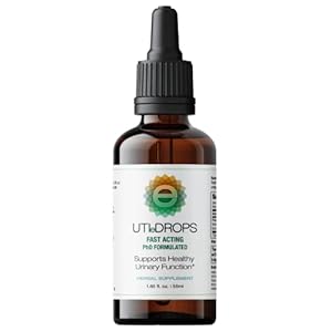Natural UTI E-Drops – Fast-Acting Herbal Formula for Support of Bladder, Kidney & Urinary Tract Health for Women & Men