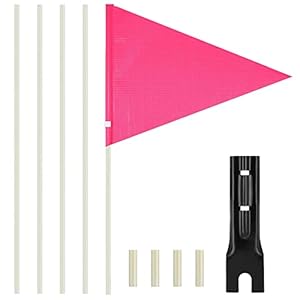 YeahBoom Fahrrad Wimpel,180cm Sicherheitswimpel,Fahrradfahne,Fahrradwimpel Verstellbare,Kinderfahrrad Wimpel,Kinderfahrrad Sicherheitswimpel,Kinderfahrradfahne,Warnschild