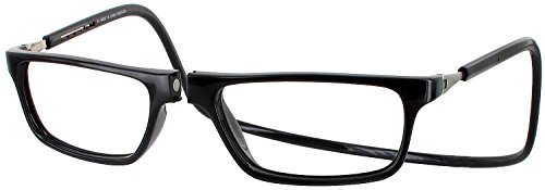 Clic Executive Single Vision Full Frame Designer Reading Glasses, Black, 1.50