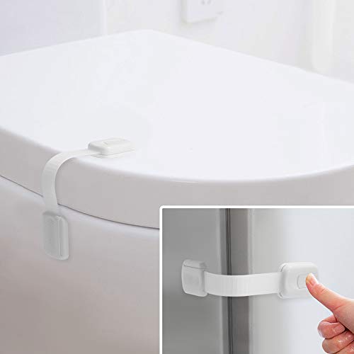 Haneye Child Safety Locks, 6 Pack Baby Safety Locks for Cabinets, Drawers, Fridges, Adjustable Strap Locks With Strong Adhesive Latch, No Tools or Drilling Needed - Thumbnail 6