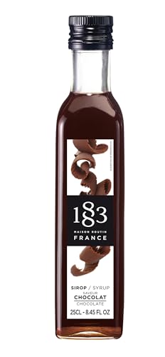 1883 Maison Routin Premium Chocolate Syrup - Flavoured Coffee Syrup, Desserts, Cocktails, Vegan-Friendly, Allergen-Free, No Artificial Colours, 250ml Glass Bottle
