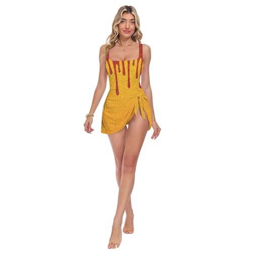 Maillot de bain robe une pièce anti-complexes à jupe amovible pour sculpter la silhouette