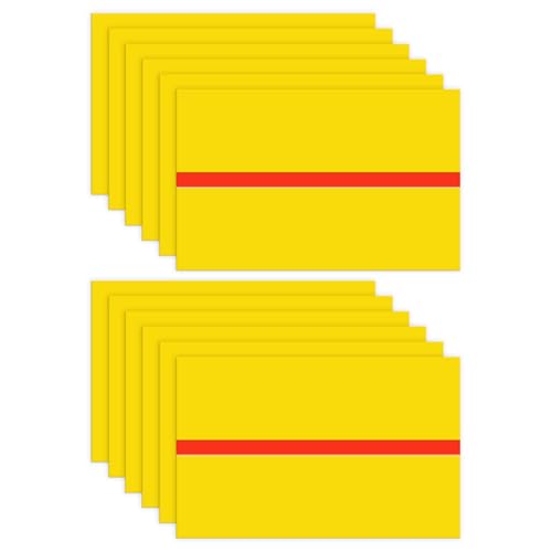 Image of M METERXITY 12-Pack Double Color Laser Engraving Blanks 7x11 Inch,1.3mm Thick ABS Plastic Sheet Engraved Material for Name Plate /Yard Signs /Laser Cutting /DIY Carving /Craft[Yellow /Red]