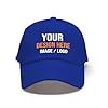 Personalized Baseball Cap Personalized Text/Logo/Image Unique Baseball Cap Adjustable Metal Button Hat Dark Blue #1