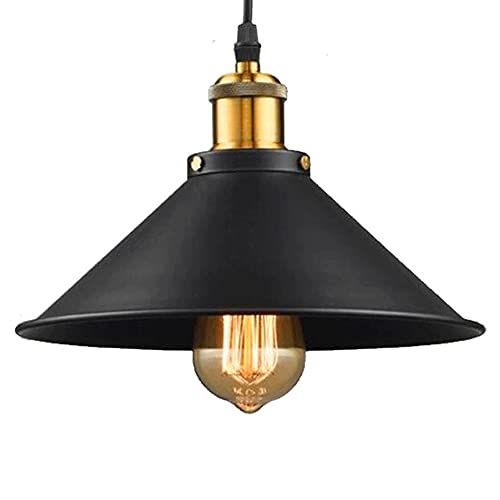 Lustre LED Cuisine Sombre : Solution Luminaire Suspendu Industriel Noir