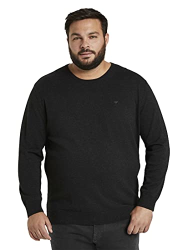 TOM TAILOR Herren Plussize Basic Strickpullover mit Crewneck