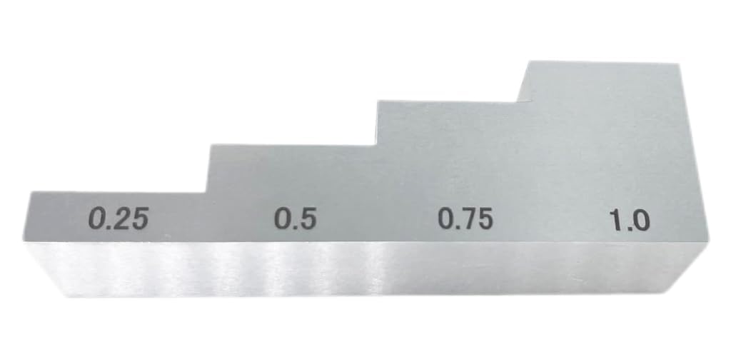 Calibration Block for Ultrasonic Testing 0.250" 0.500" 0.750" 1.000" 4 Step Calibration Block for Ultrasonic Thickness Gauge Test