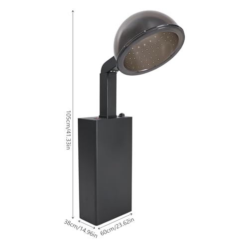 Hooded Standing Salon Dryer,1200W Hooded Conditioning Hair Dryer w/Timer & 3-Setting Temperature Control, Adjustable Extra Large Hood