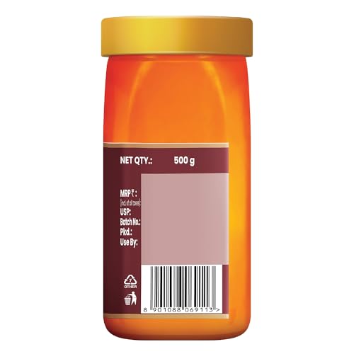 Image of Saffola Honey Active, 500g, Made with Sundarban Forest Honey, 100% Pure Honey, No sugar adulteration, Natural Immunity booster (Pack of 2)