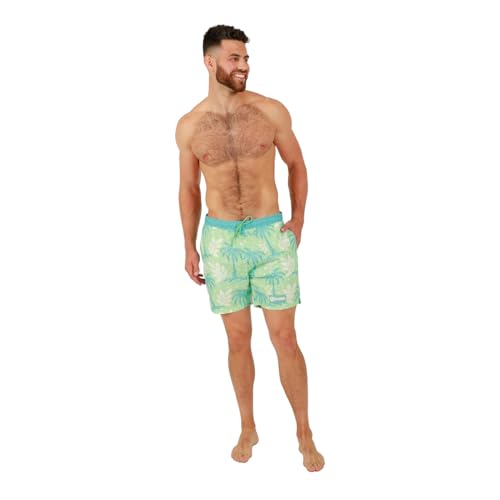 Corona Palm Trees All-Over Print Men's Green Board Shorts3