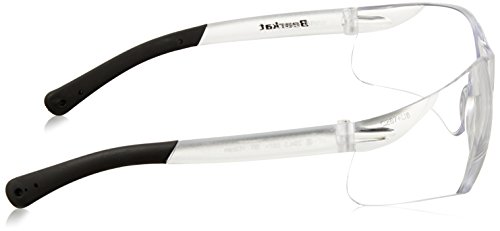 Image of Crews BKH10 BearKat Magnifier Polycarbonate 1.0 Diopter Clear Lens Safety Glasses with Non-Slip Hybrid Black Temple Sleeve, 1 Pair (Pack of 2)