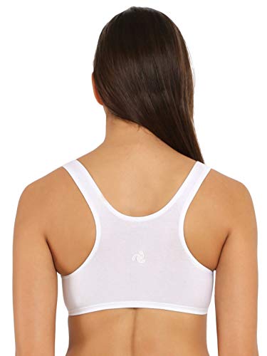 Image of Jockey Women's 1582 Super Combed Regular Cotton Elastane Stretch Slip On Crop Top With Stay Fresh Treatment Bra