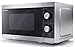 SHARP YC-MS01U-S Horno de microondas de 800 W con capacidad de 20 L, 5 niveles de potencia y función de descongelación - Plata