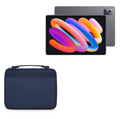 BoxWave Case Compatible with N-one NPadQ - Hard Shell Briefcase, Slim Messenger Bag Briefcase Cover Side Pockets - Navy
