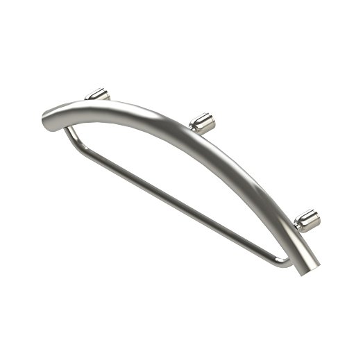 Invisia 2-in-1 24" Towel Bar with Integrated Grab Bar: Brushed Stainless