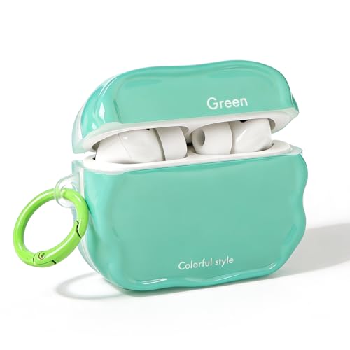 Coque AirPods Pro 3 antichoc en TPU brillant vert menthe pour éviter les rayures
