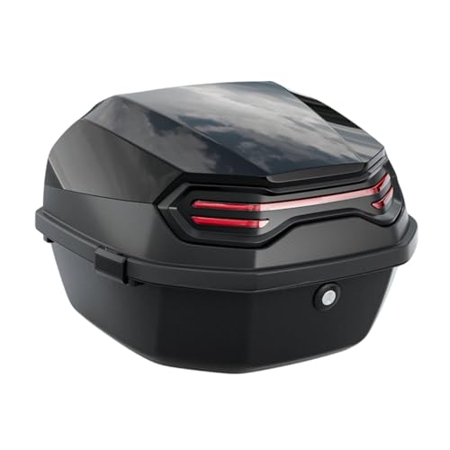Giawkca 自転車リアカバー 電動自動車バックパック テールボックス フルカバー リアボックス トップカバーボックス バイクボックス 取り外し可能 大容量 バイク フルフェイス収納 ヘルメットバッグ (ブラック)
